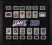 Running Back Legends Multi-Signed Trading Card Display with Payton, Jim Brown, 10 Others (BAS)