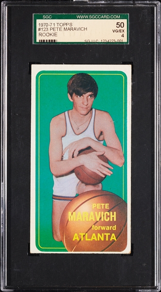 1970 Topps Pete Maravich RC No. 123 SGC 4