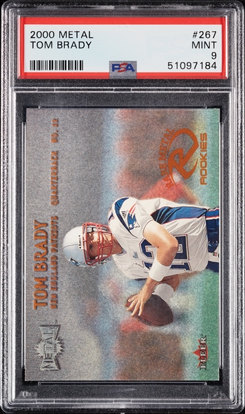 2000 Fleer Metal Tom Brady RC No. 267 PSA 9