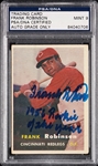 Frank Robinson Signed 1957 Topps RC No. 35 "1956 Rookie of the Year" (Graded PSA/DNA 9)