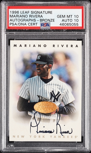 1996 Leaf Signature Mariano Rivera Autographs Bronze PSA 10 (AUTO 10)