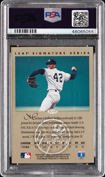 1996 Leaf Signature Mariano Rivera Autographs Bronze PSA 10 (AUTO 10)