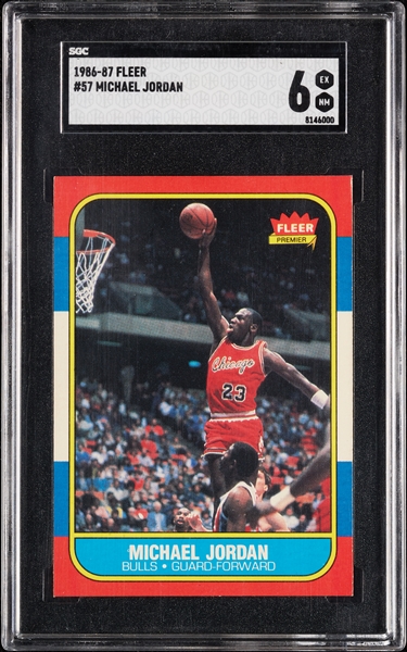 1986 Fleer Michael Jordan RC No. 57 SGC 6