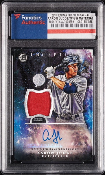 2016 Bowman Inception Aaron Judge Relic Autographs (Fanatics)