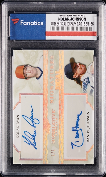 2020 Leaf Superlative Nolan Ryan & Randy Johnson Dual Signatures (1/1) (Fanatics) 