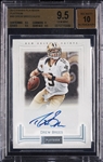 2012 Panini Playbook Drew Brees Autographs Platinum (7/10) BGS 9.5 (AUTO 10)