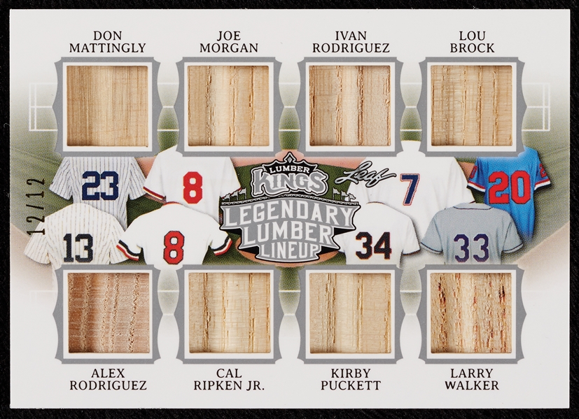 2020 Leaf Lumber Kings Legendary Lumber Lineup Relics (12/12) 