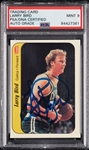 Larry Bird Signed 1986 Fleer Sticker No. 2 (Graded PSA/DNA 9)