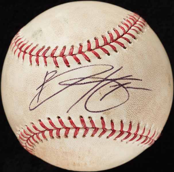 Bryce Harper Single-Signed Game-Used OML Baseball - May 1, 2012 (MLB) (JSA)