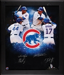 Bryant, Schwarber, Rizzo & Russell Signed 20x24 Framed Photo (MLB) (Fanatics)