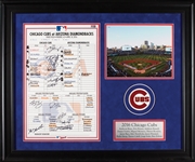 2016 Chicago Cubs World Champs Team-Signed Lineup Card from April 10, 2016 (MLB)