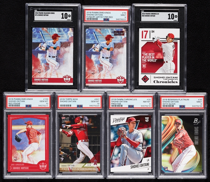 Shohei Ohtani High-Grade RCs Group with (4) Gem Mint Singles (13)