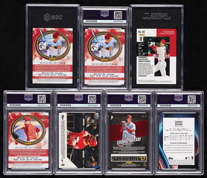 Shohei Ohtani High-Grade RCs Group with (4) Gem Mint Singles (13)