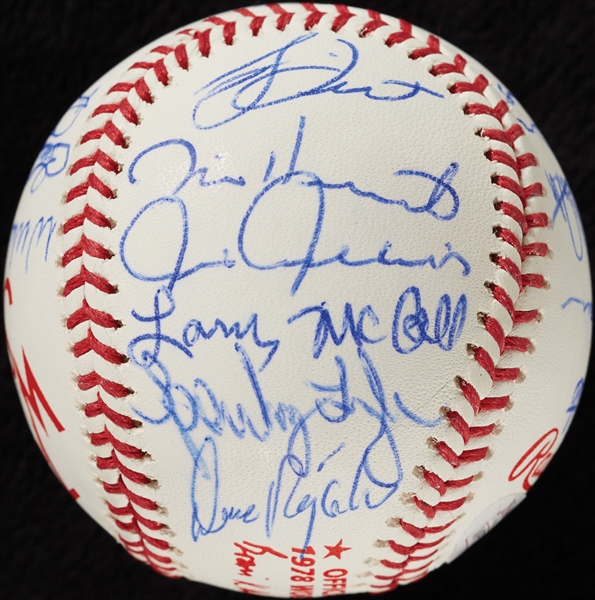 1978 New York Yankees World Champs Team-Signed WS Baseball with (20) Signatures (JSA)