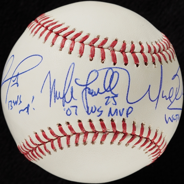 David Ortiz, Manny Ramirez & Lowell Signed Baseball with WS MVP Inscriptions (14/24) (Fanatics)