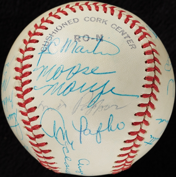 Chicago Cubs Greats Multi-Signed ONL Baseball with Lindstrom, Banks, Herman (BAS)