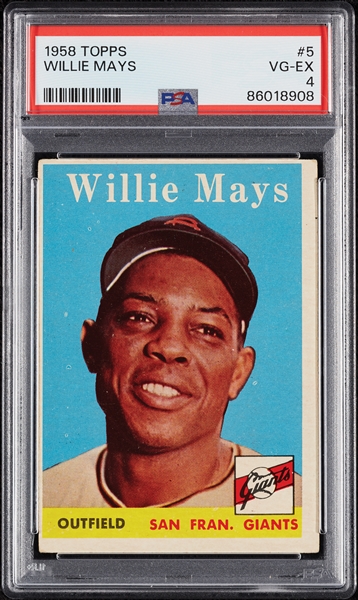 1958 Topps Willie Mays No. 5 PSA 4