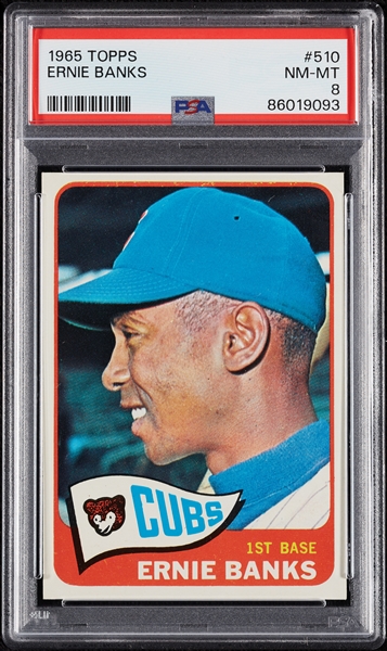 1965 Topps Ernie Banks No. 510 PSA 8