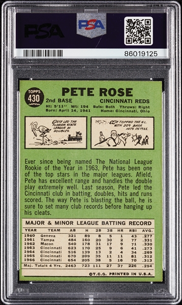 1967 Topps Pete Rose No. 430 PSA 7