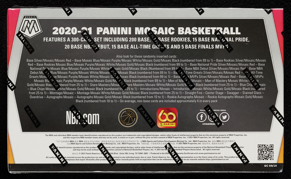 2020-21 Panini Mosaic Basketball Box (10)