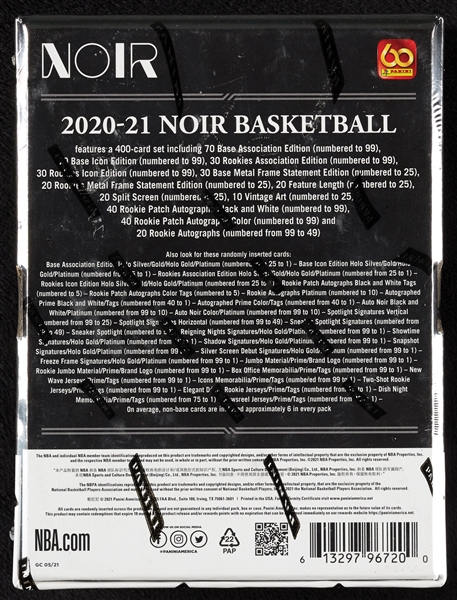 2020-21 Panini Noir Basketball Box