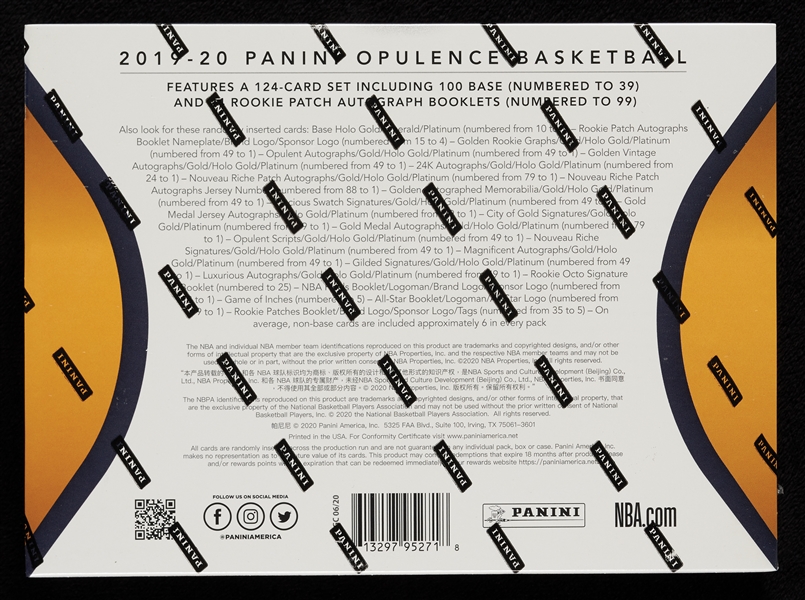 2019-20 Panini Opulence Basketball Box