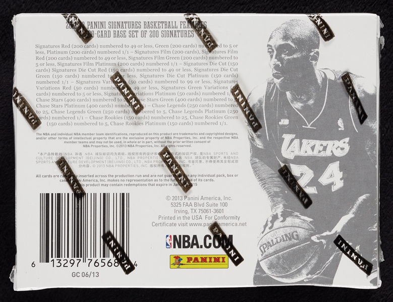 2012-13 Panini Signatures Basketball Box