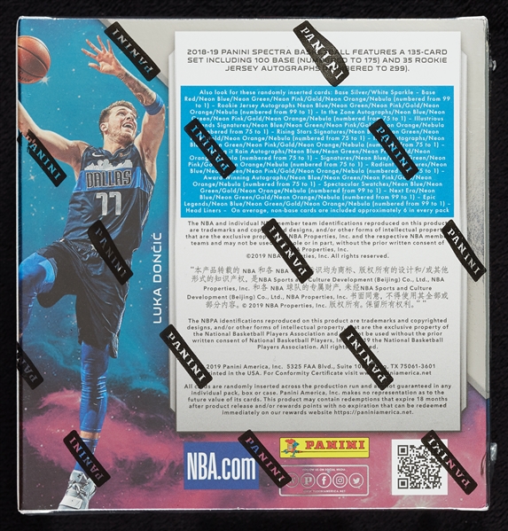 2018-19 Panini Spectra Basketball Box