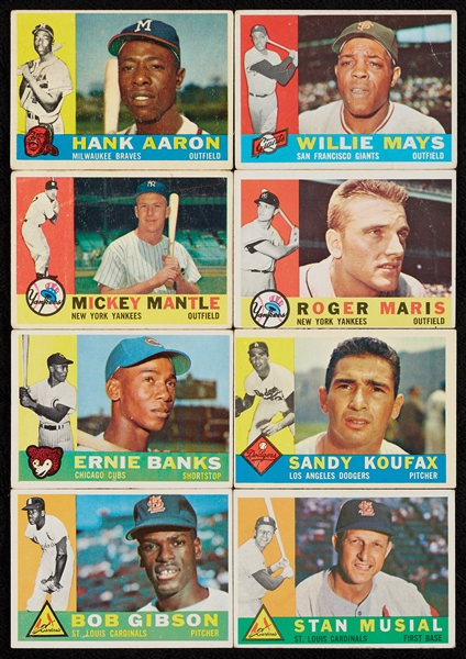 1960 Topps Baseball Complete Set, Four Slabs (572)