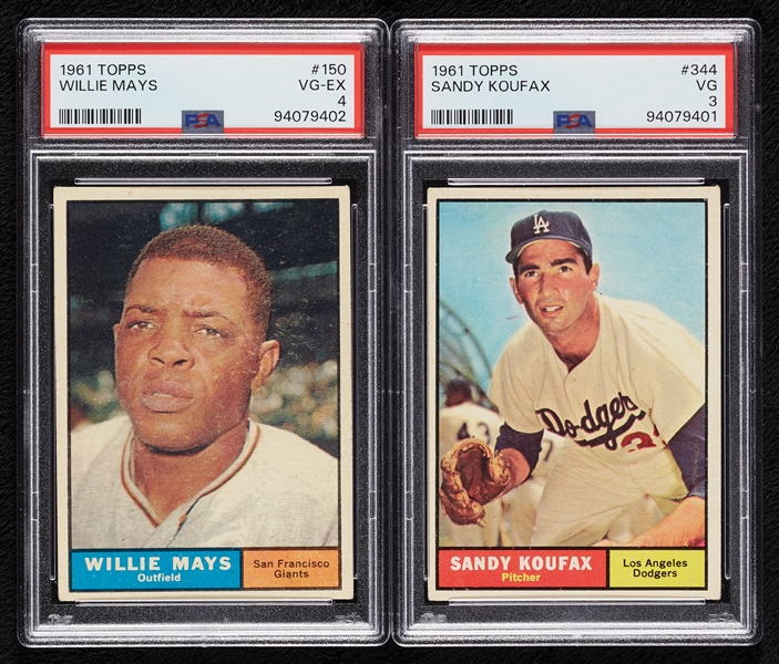 1957-67 Topps Baseball Group, 44 HOFers, Plus Stars and Specials (800)