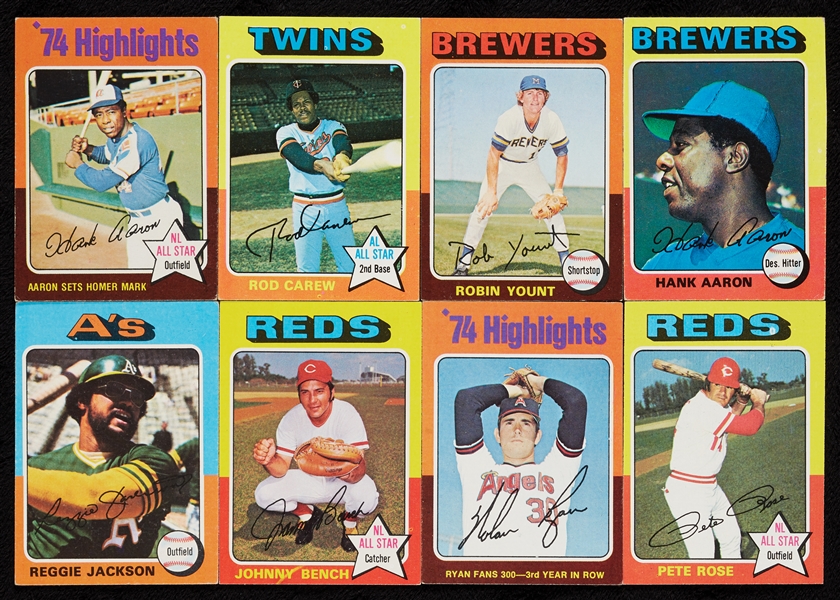 1975 Topps Baseball High-Grade Set With Extras, Brett RC PSA 3 (1,000)