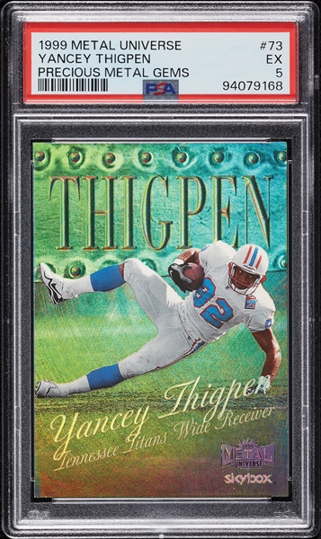 1999 Metal Universe Yancey Thigpen Precious Metal Gems No. 75 PSA 5