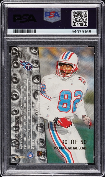 1999 Metal Universe Yancey Thigpen Precious Metal Gems No. 75 PSA 5