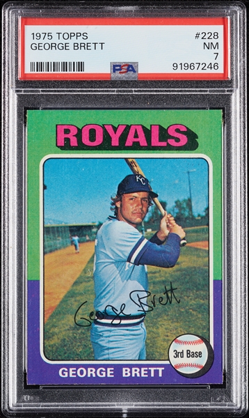 1975 Topps George Brett RC No. 228 PSA 7