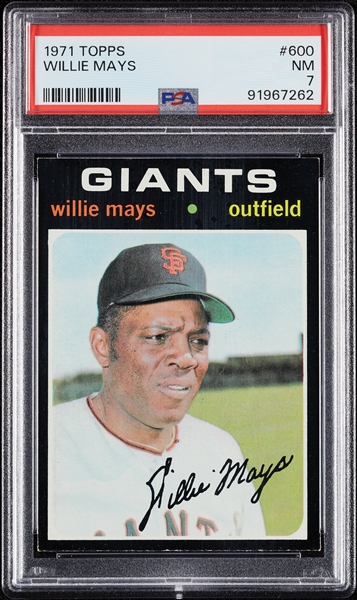 1971 Topps Willie Mays No. 600 PSA 7