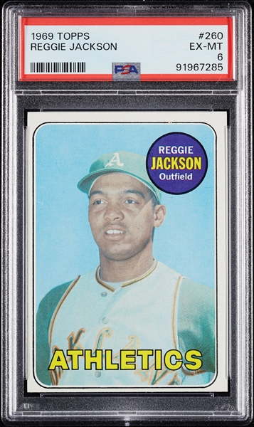 1969 Topps Reggie Jackson RC No. 260 PSA 6