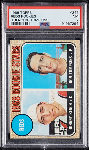 1968 Topps Johnny Bench RC No. 247 PSA 7