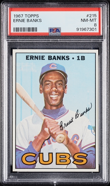 1967 Topps Ernie Banks No. 215 PSA 8