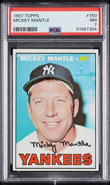 1967 Topps Mickey Mantle No. 150 PSA 7