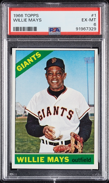 1966 Topps Willie Mays No. 1 PSA 6