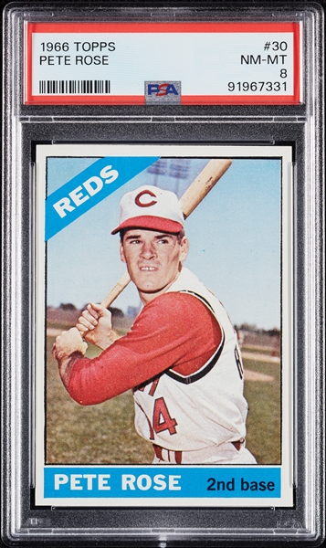 1966 Topps Pete Rose No. 30 PSA 8