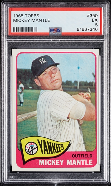 1965 Topps Mickey Mantle No. 350 PSA 5