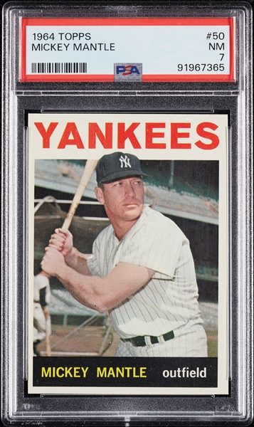 1964 Topps Mickey Mantle No. 50 PSA 7