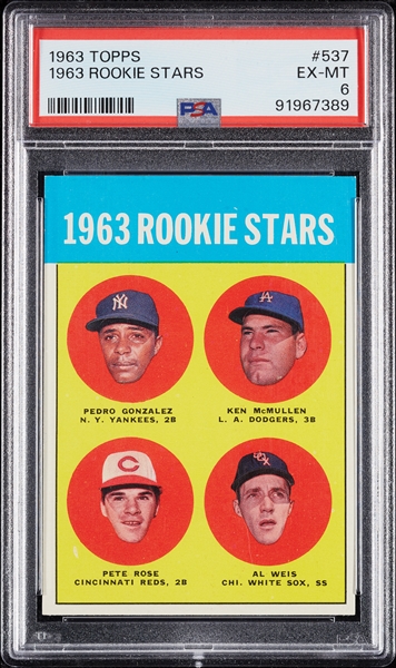 1963 Topps Pete Rose RC No. 537 PSA 6