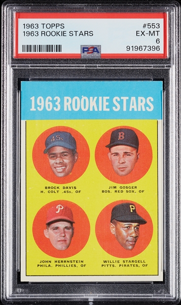 1963 Topps Willie Stargell RC No. 553 PSA 6