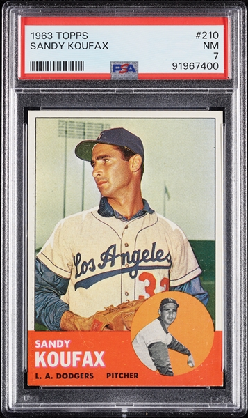 1963 Topps Sandy Koufax No. 210 PSA 7