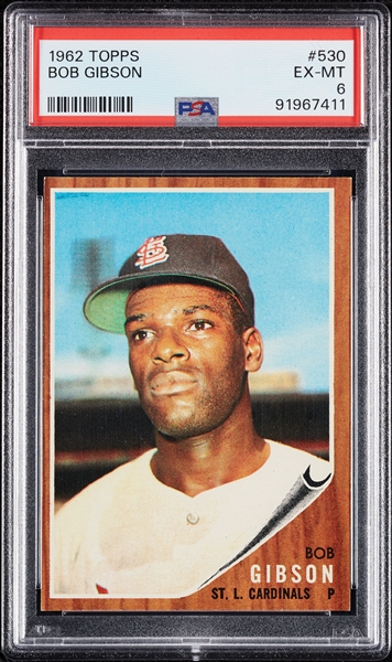 1962 Topps Bob Gibson No. 530 PSA 6