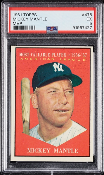 1961 Topps MIckey Mantle MVP No. 475 PSA 5