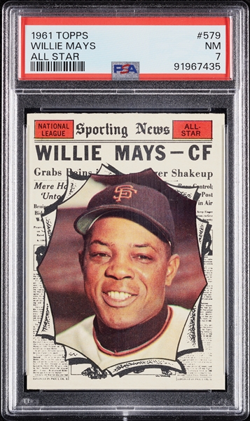 1961 Topps Willie Mays All-Star No. 579 PSA 7