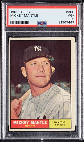 1961 Topps Mickey Mantle No. 300 PSA 3.5